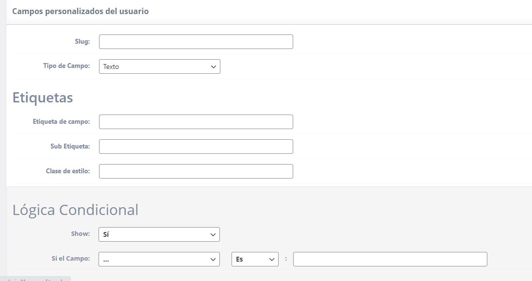 Campos personalizados 2