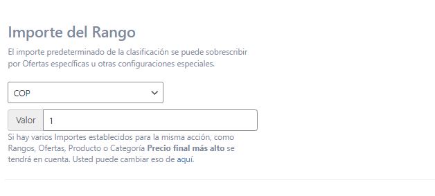 Importe del Rango MLM