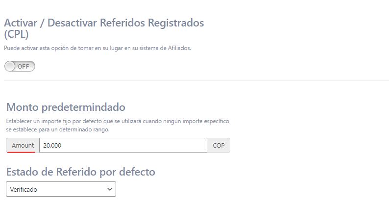 Monto Predeterminado 1