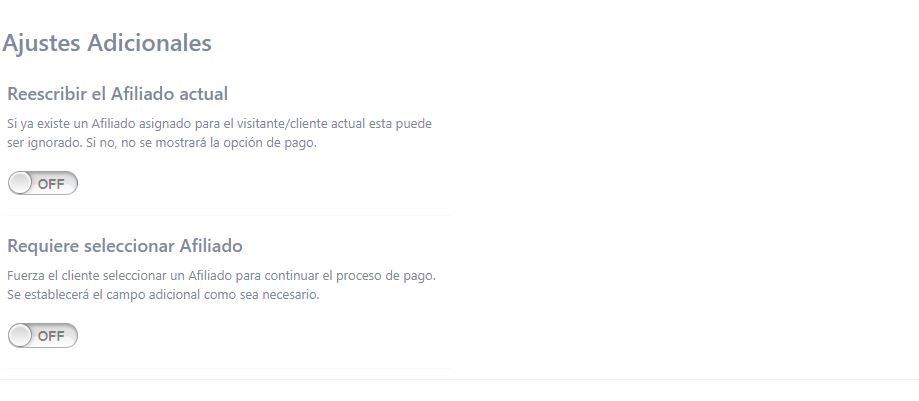 recompensa de pago ajustes