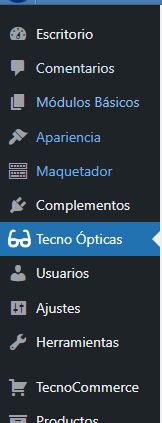 Módulo TecnoCommerce Ópticas