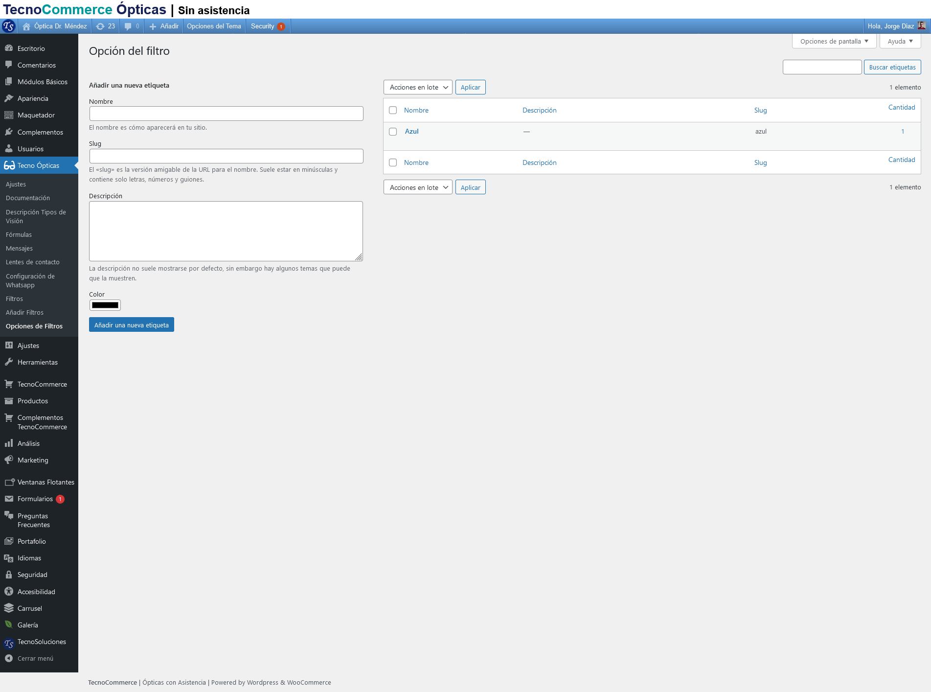 Módulo TecnoCommerce Ópticas