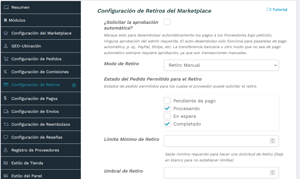 TecnoCommerce Marketplace – Manual del Usuario