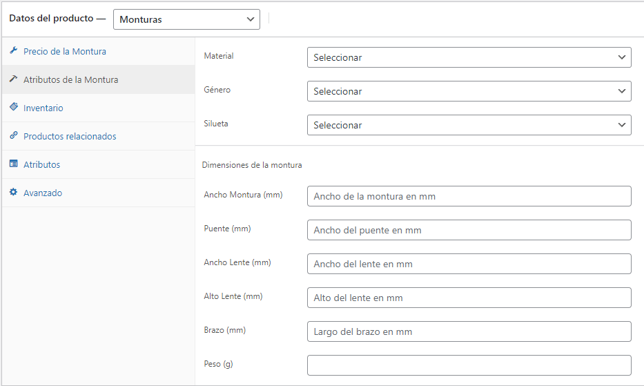 Módulo TecnoCommerce Ópticas