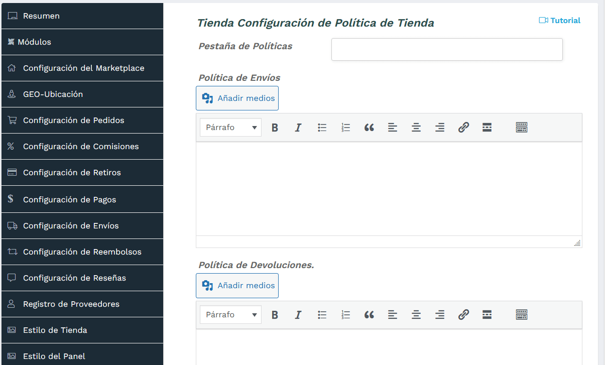 TecnoCommerce Marketplace – Manual del Usuario