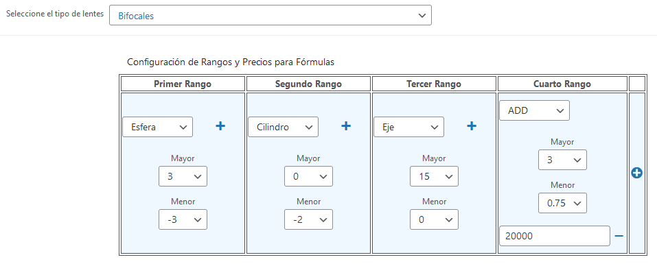 Módulo TecnoCommerce Ópticas