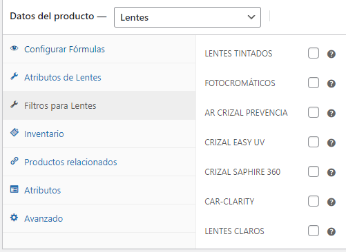 Módulo TecnoCommerce Ópticas