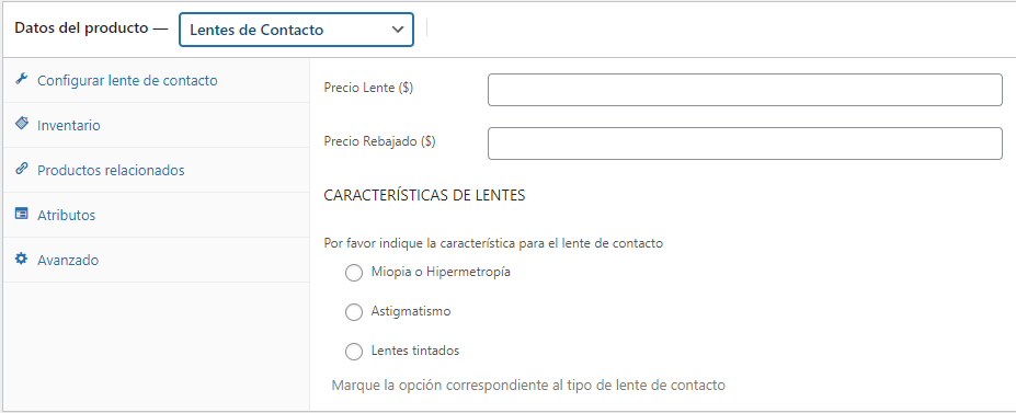 Módulo TecnoCommerce Ópticas