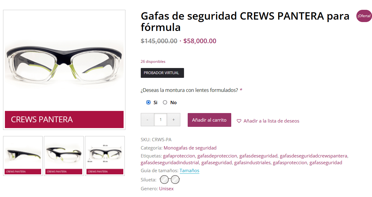 Módulo TecnoCommerce Ópticas