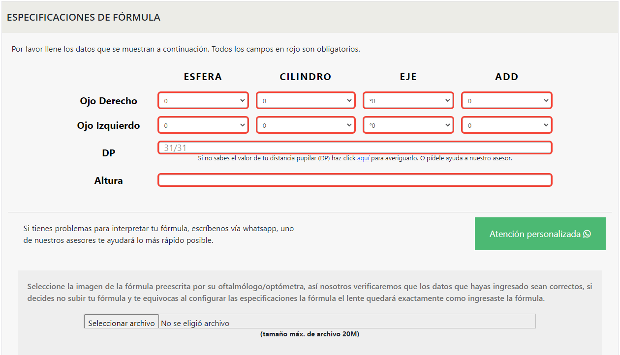 Módulo TecnoCommerce Ópticas