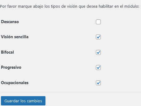 Módulo TecnoCommerce Ópticas