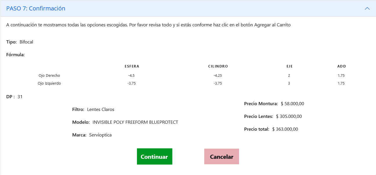 Módulo TecnoCommerce Ópticas
