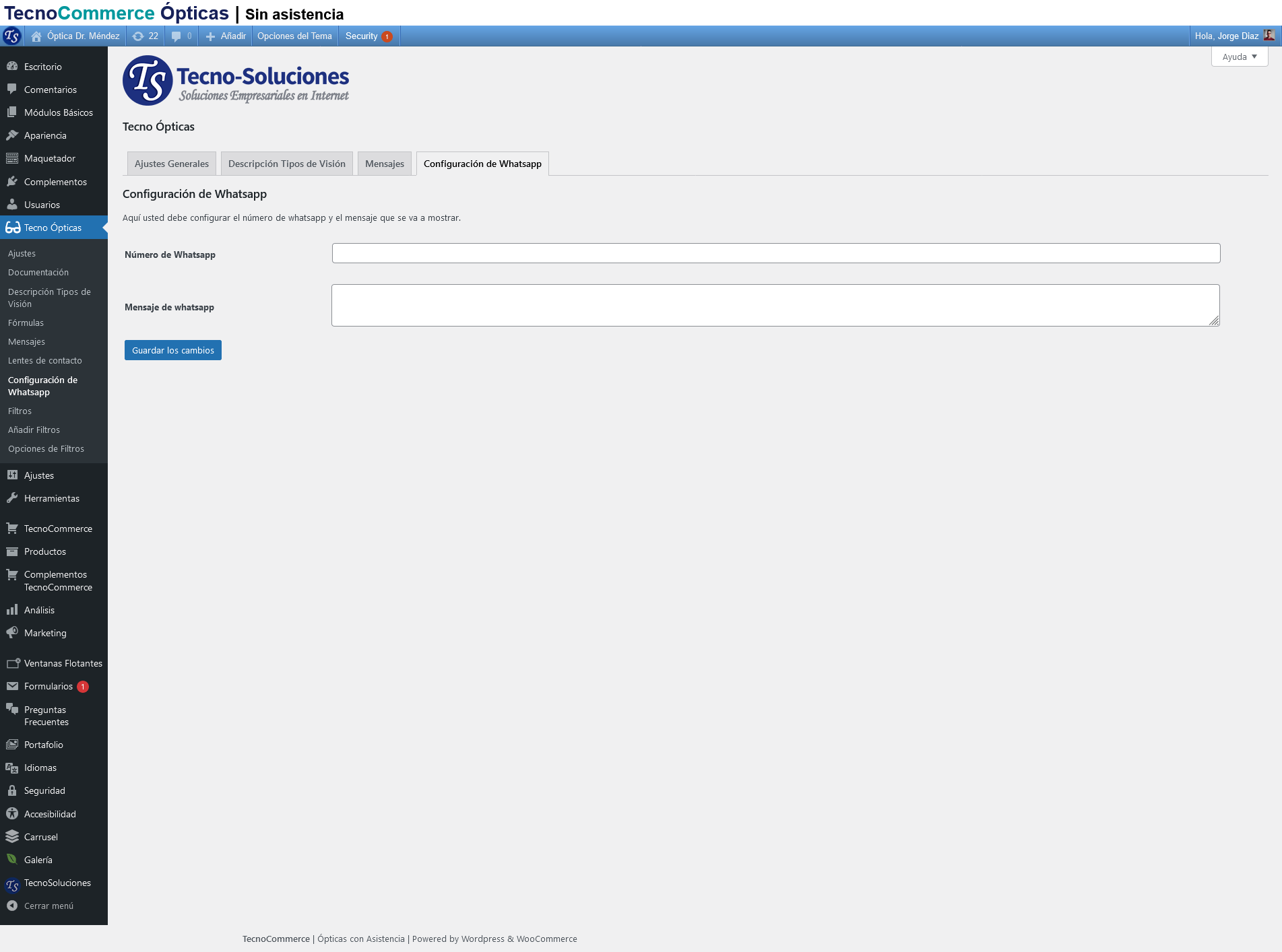 Módulo TecnoCommerce Ópticas