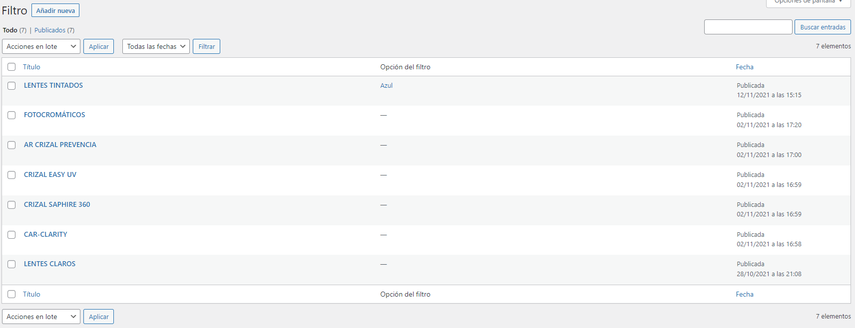 Módulo TecnoCommerce Ópticas
