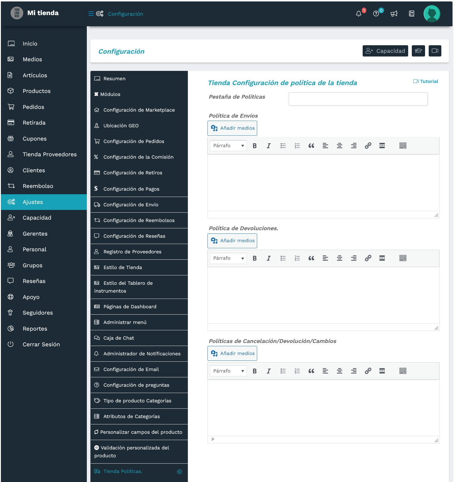 TecnoCommerce Marketplace – Manual del Usuario