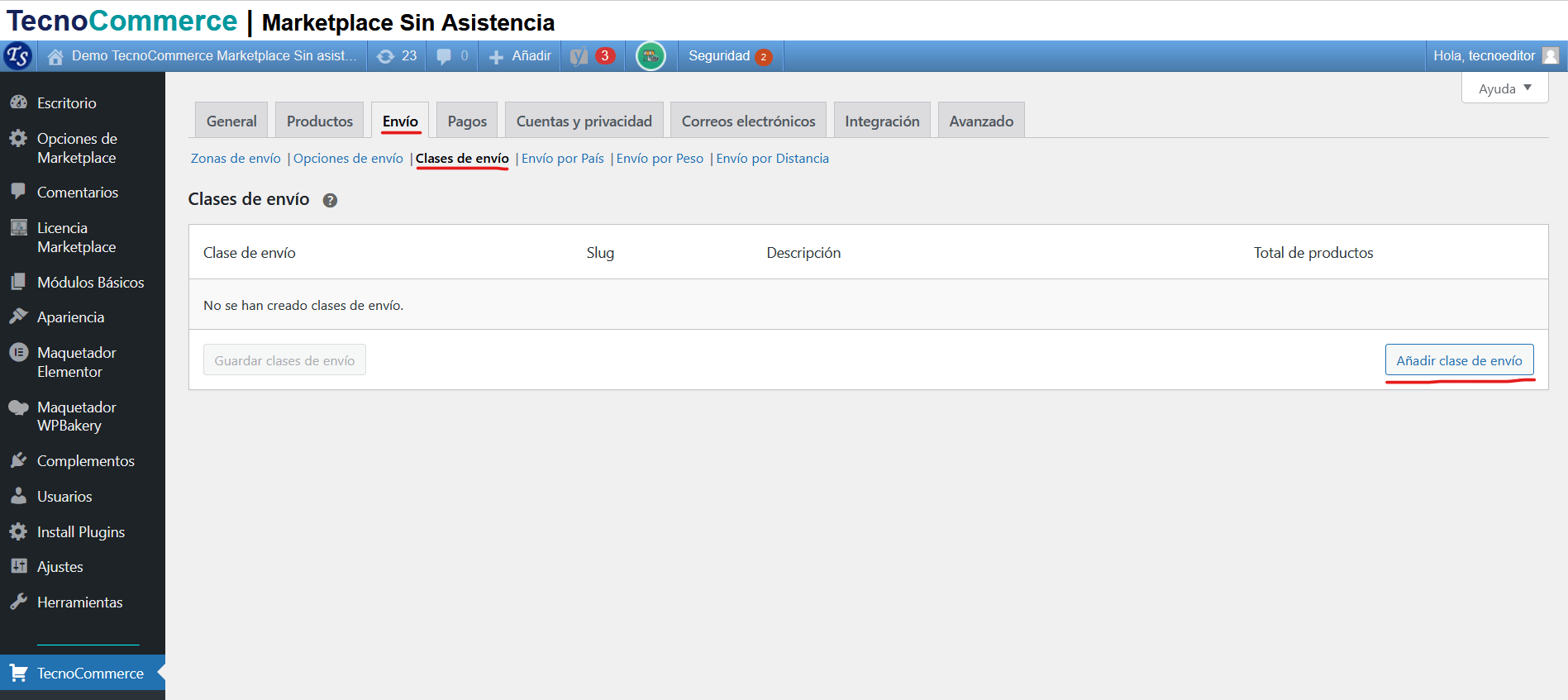 TecnoCommerce Marketplace – Manual del Usuario