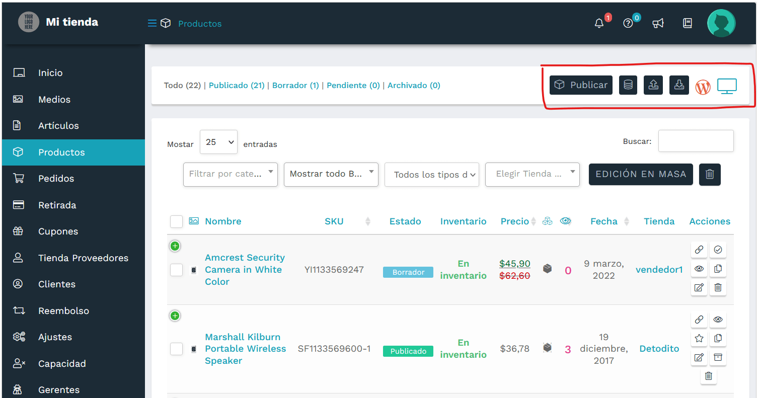 TecnoCommerce Marketplace – Manual del Usuario