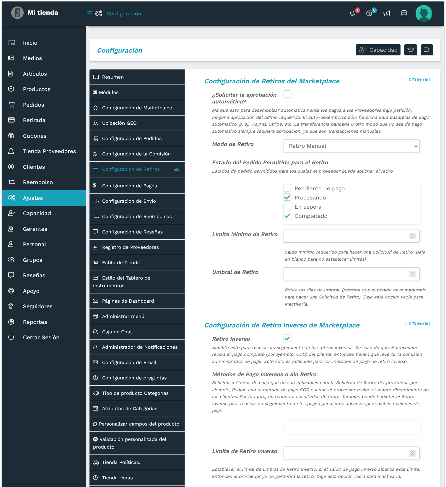 TecnoCommerce Marketplace – Manual del Usuario